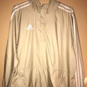 Adidas Tan Hooded Windbreaker